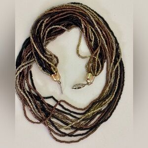 Multicolor Multi-strand Beaded Necklace